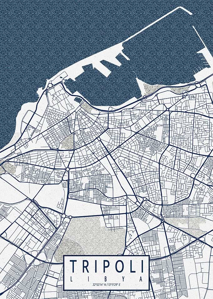 Tripoli City Map Coastal