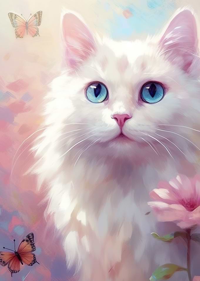 Cat with Butterfly