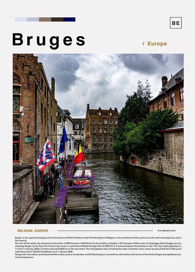 Bruges photo poster
