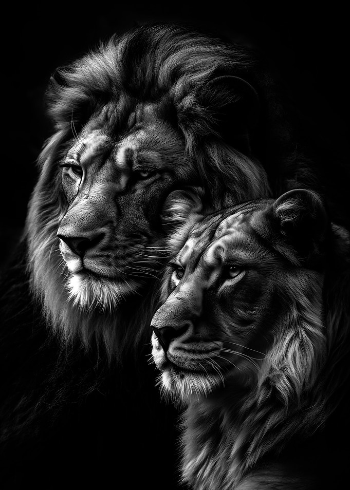 lions loves poster