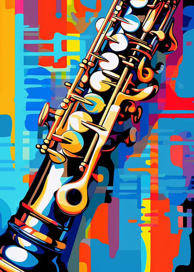 Pop art oboe