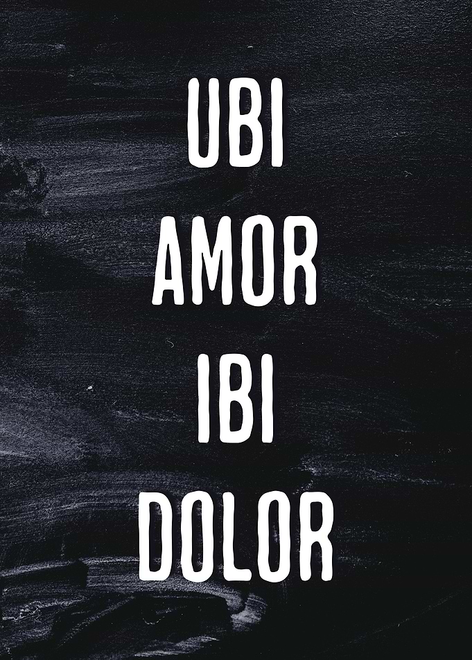 Latin Quote Love Pain