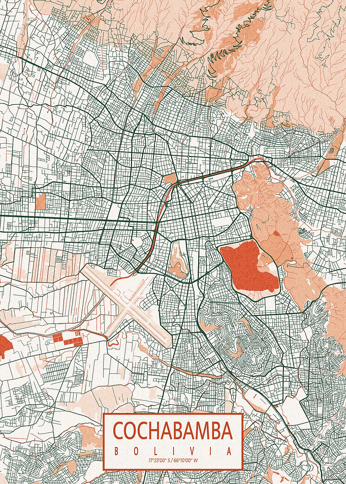 Cochabamba Map Bohemian