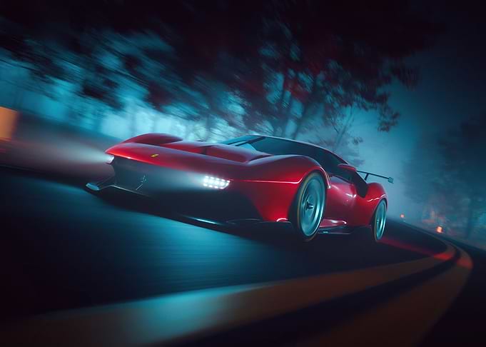 Red Ferrari P80 Super Car