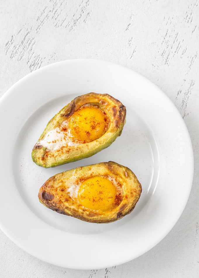 Baked eggs in avocado