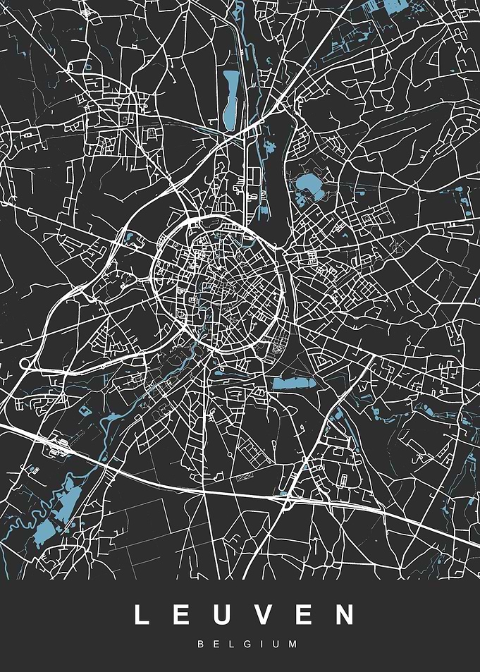 Map LEUVEN BELGIUM
