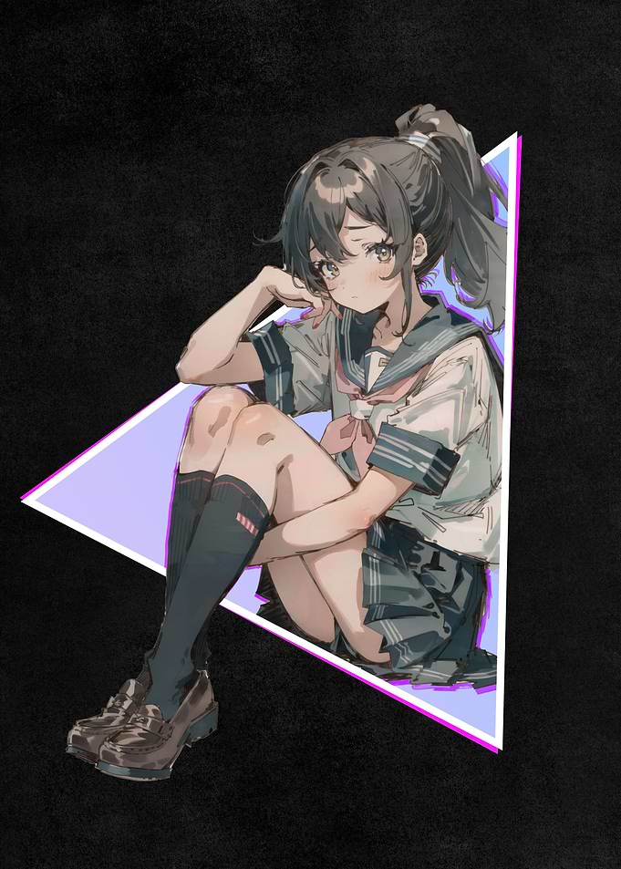 Vaporwave Anime Girl