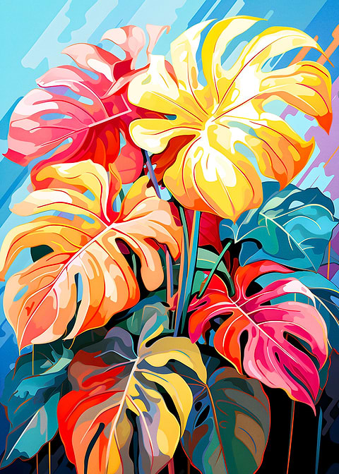 Monstera Deliciosa — monstera botanical metal print