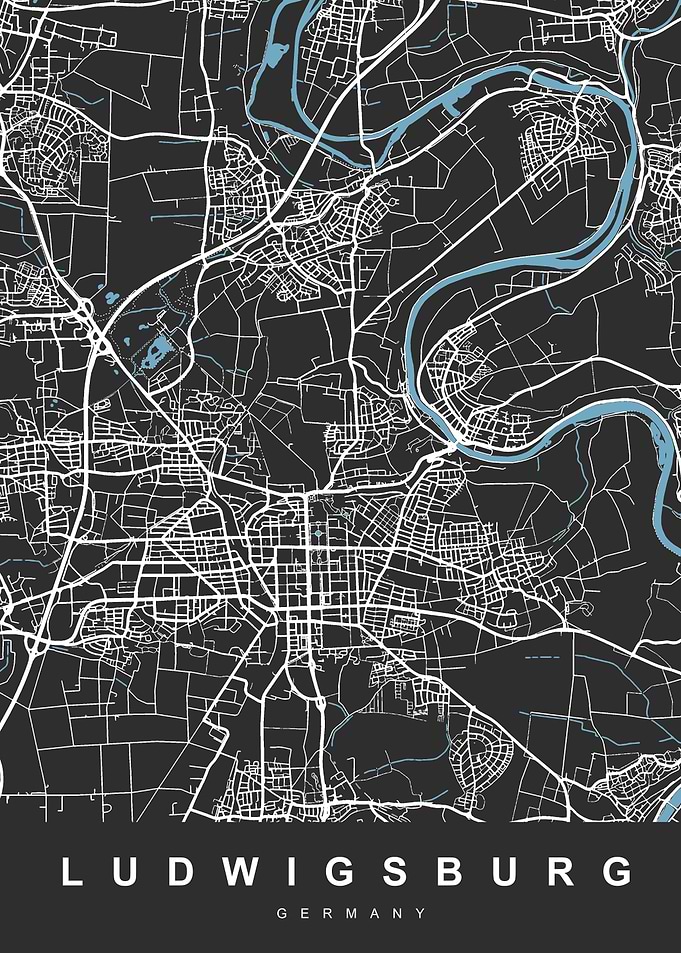 Map LUDWIGSBURG GERMANY