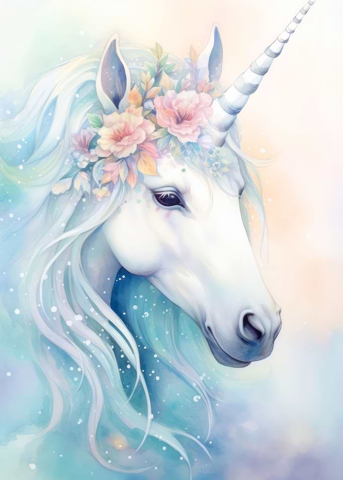 Blue dreamy Unicorn