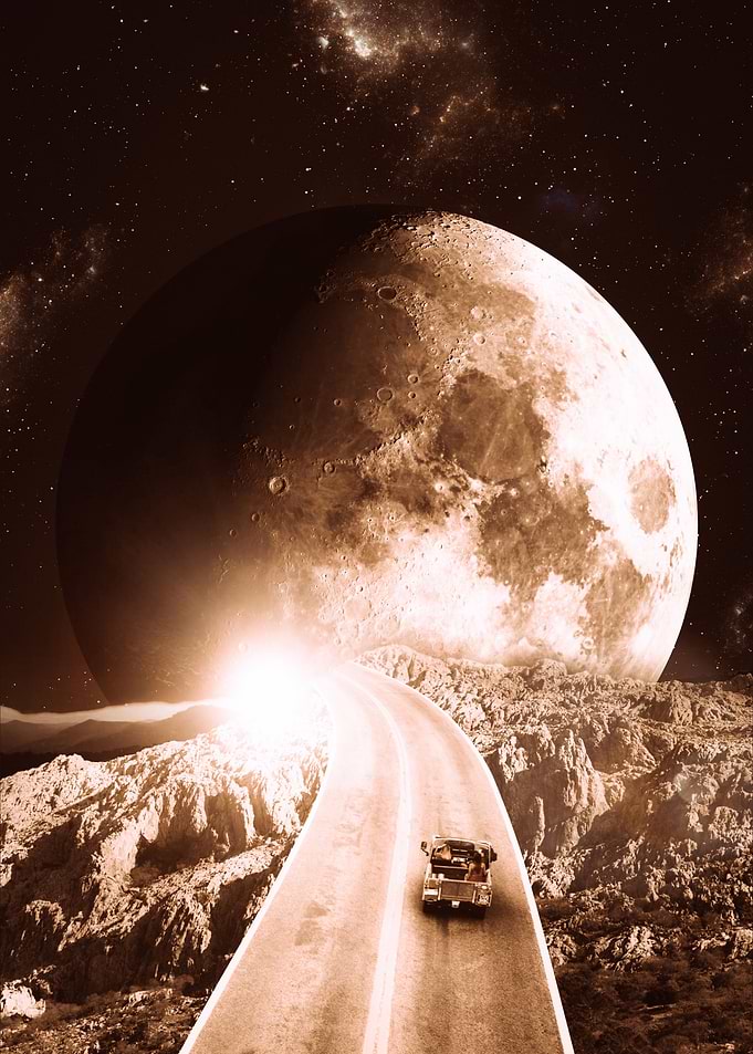 On the way to the moon