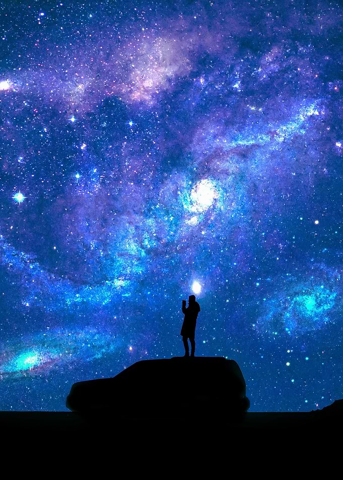 Lost in Blue Starry Night