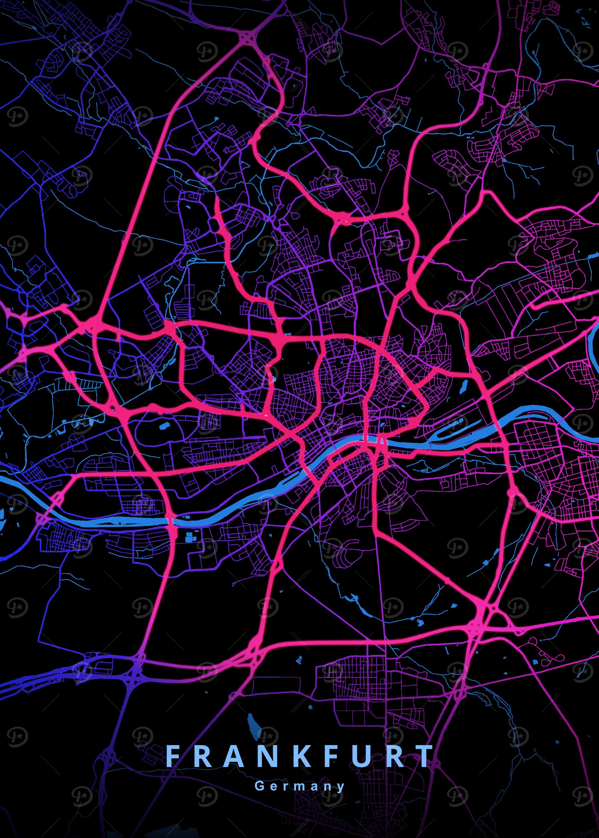 Frankfurt Germany Map