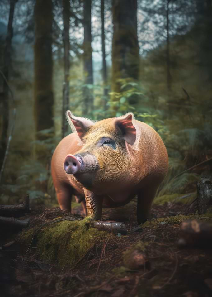 Playful piglet