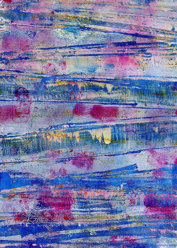 Blue Pink Crooked Lines