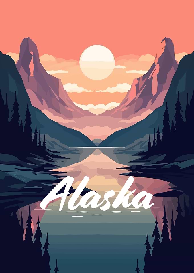 Alaskan Lake Scene