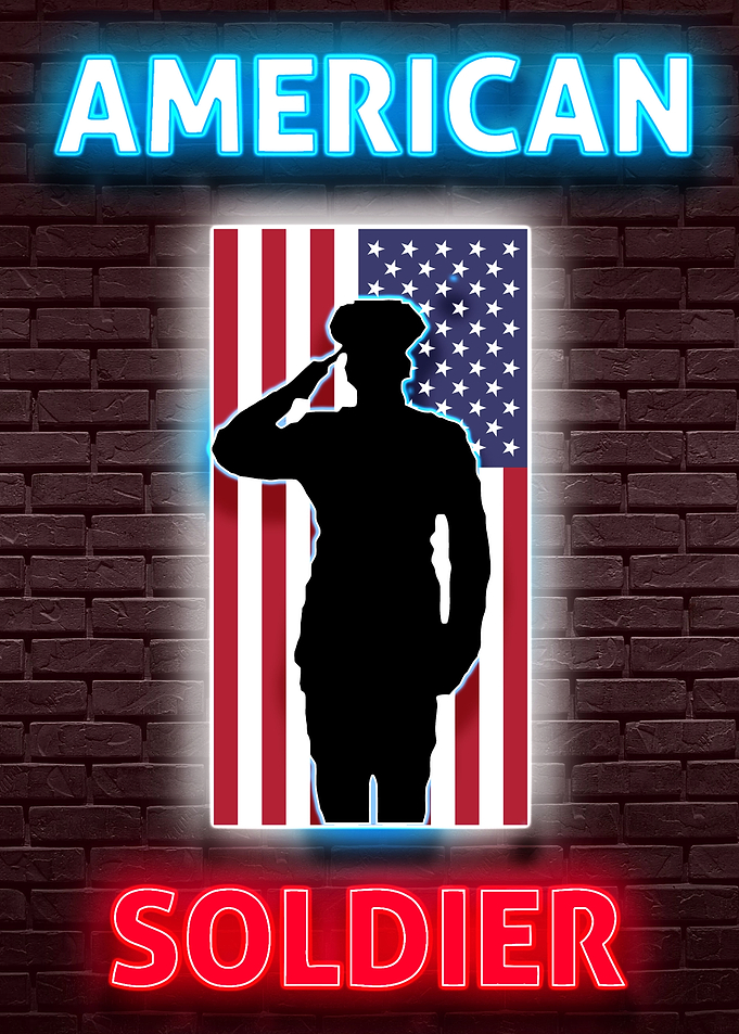 4th of July America Neon