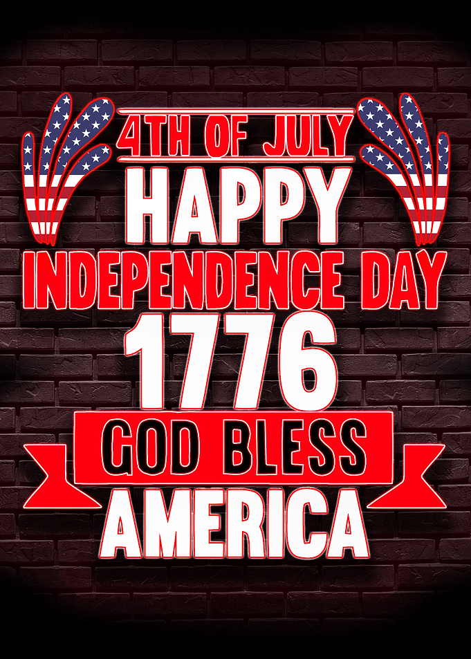 4th of July America Neon