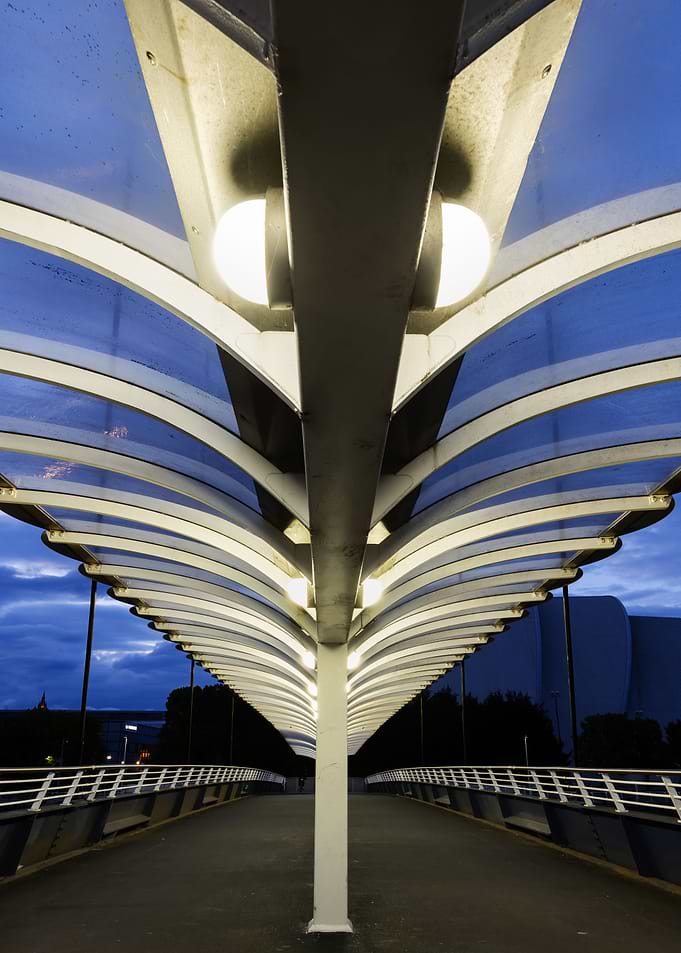 Abstract Bridge At Night
