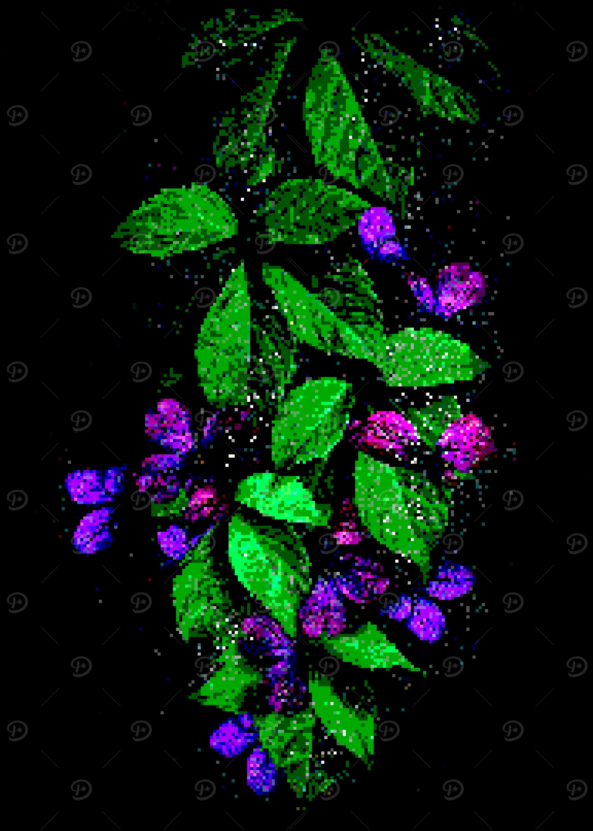 Leaves n Flowers Pixel Art