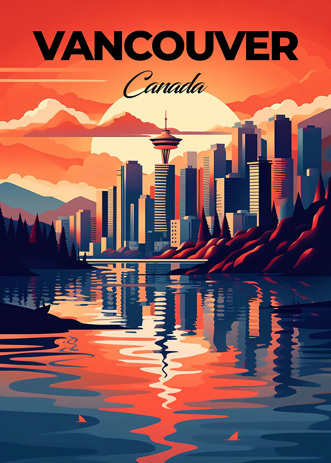 Vancouver Travel Print