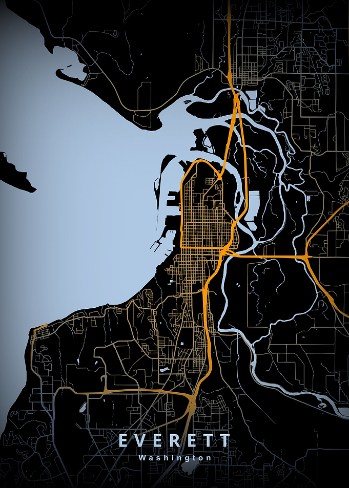Everett Washington Map