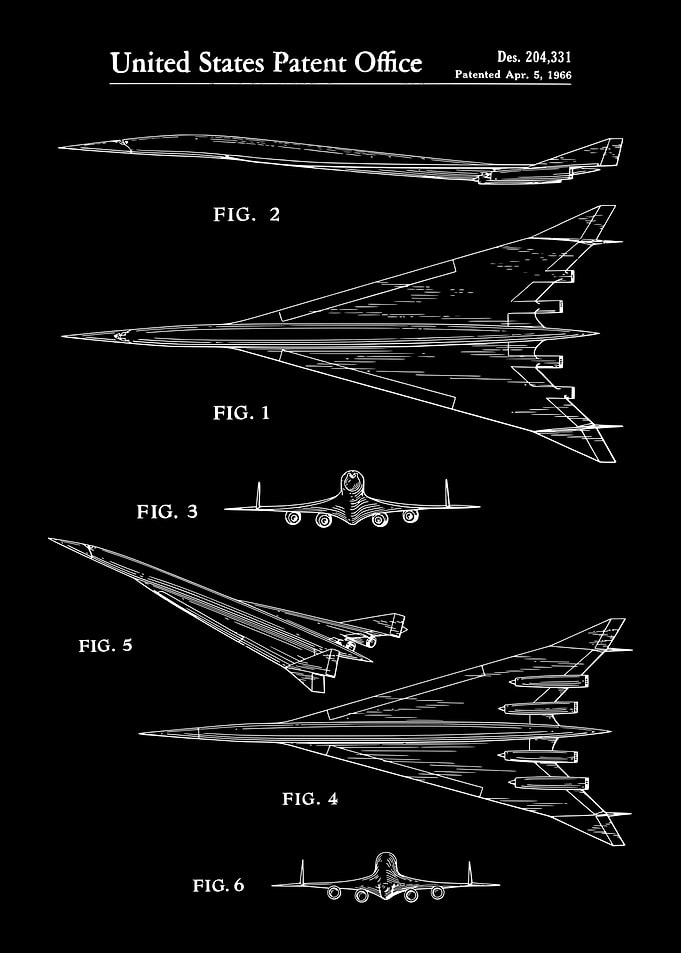 1966 NASA Airplane Patent