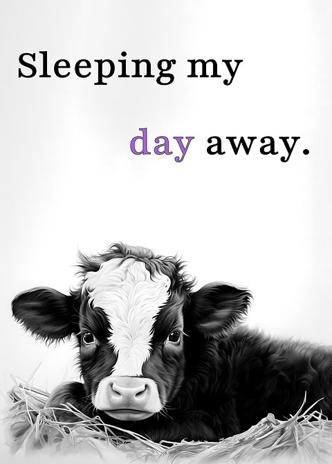 Sleeping My Day Away — funny metal wall sign