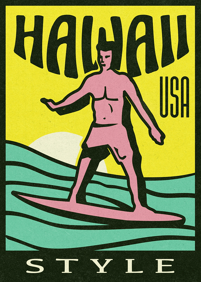 Hawaii Style Surfer