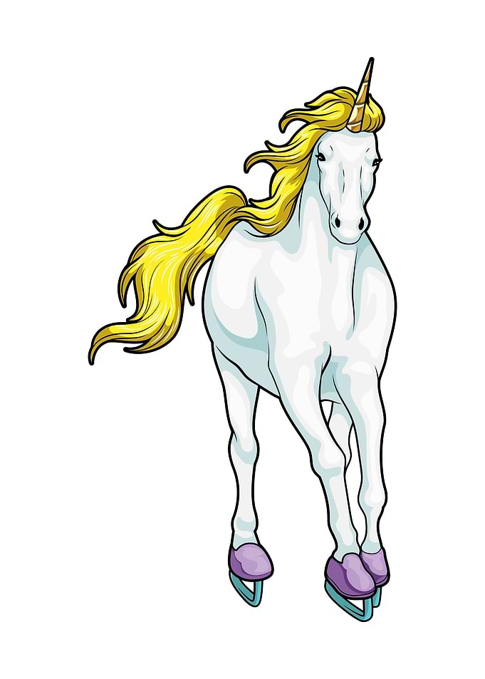 Unicorn Ice skating