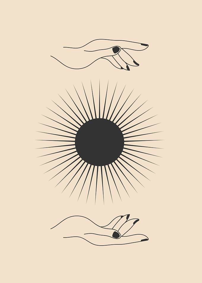 sun and moon art