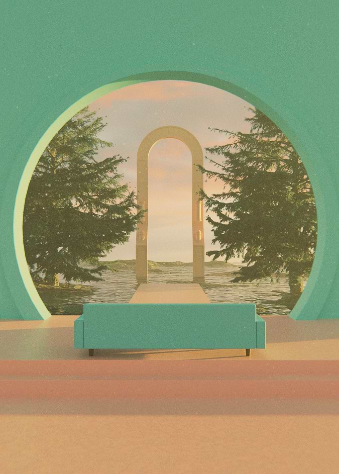 Sofa Scene 3D