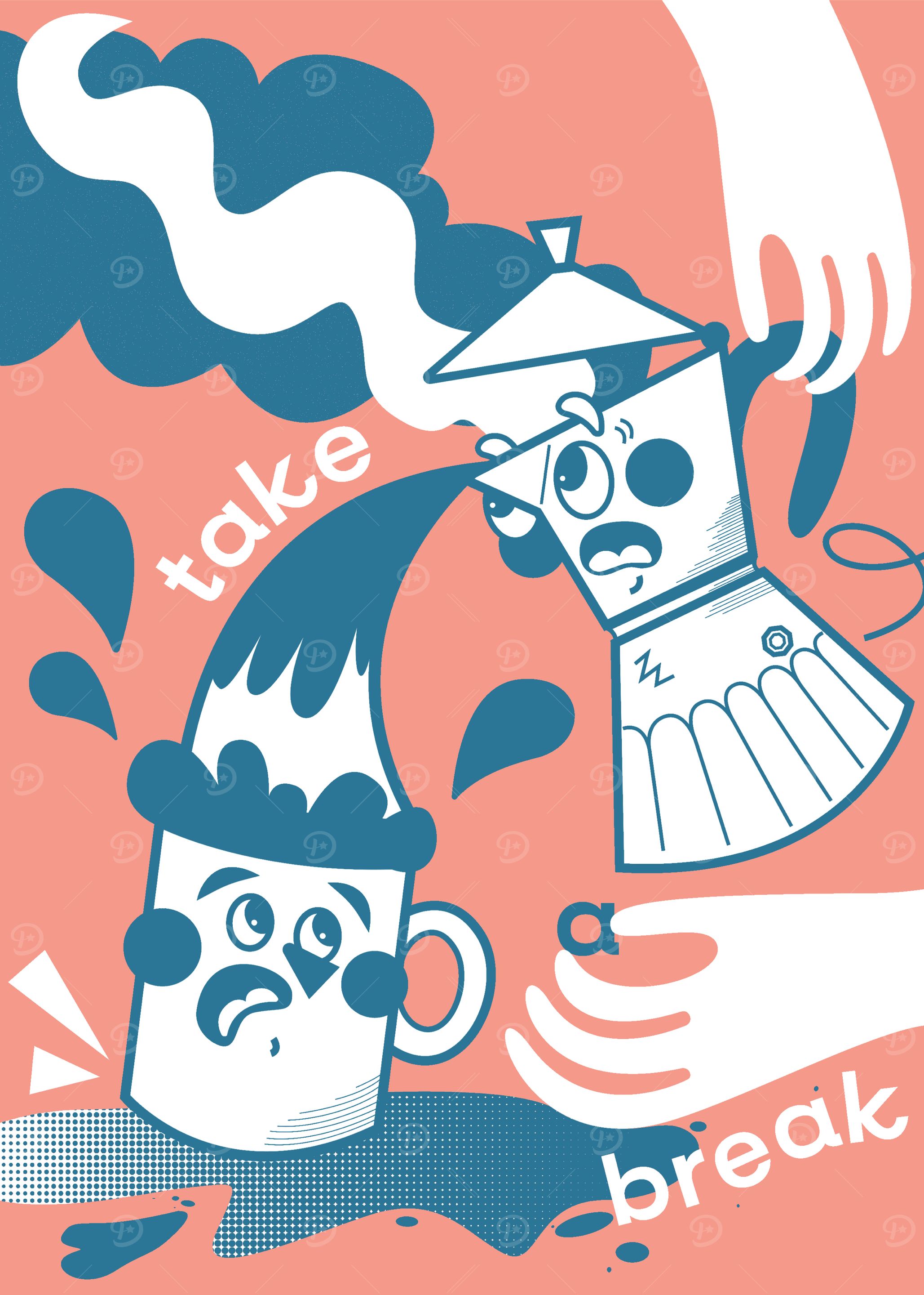 Take a break coffee poster