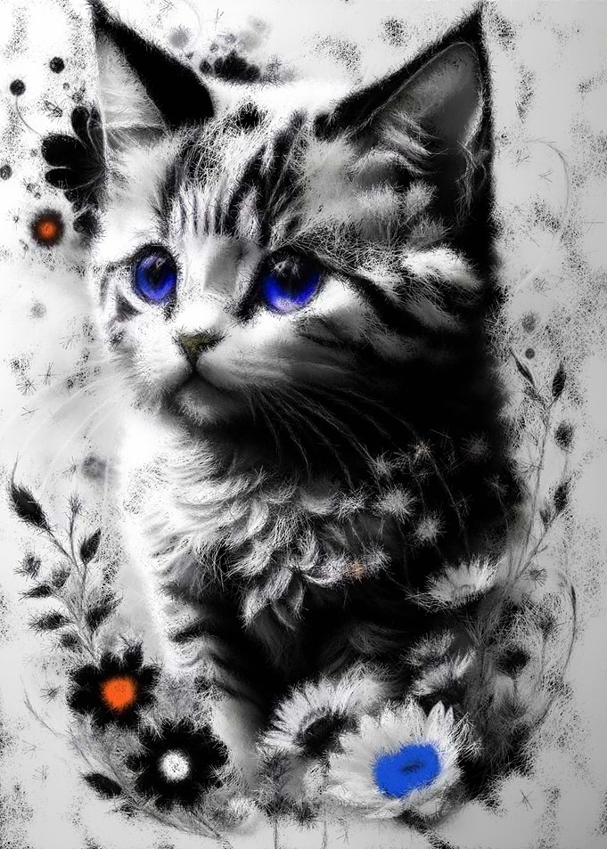Celestial Kitten Portrait