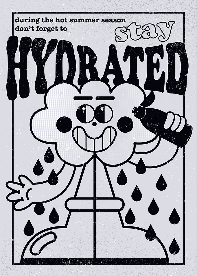 Stay Hydrated grey
