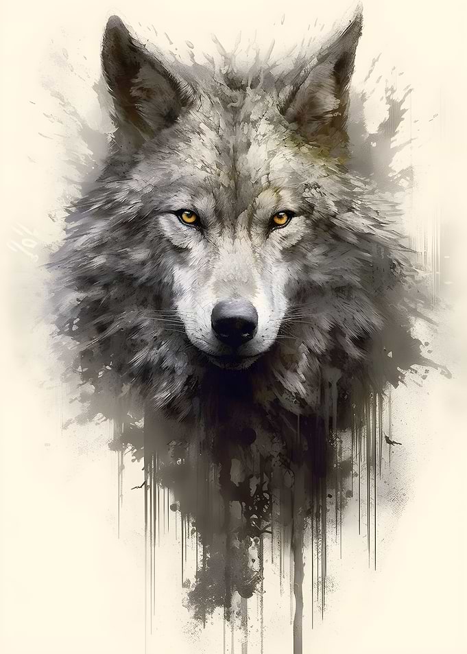 Watercolor Wolf