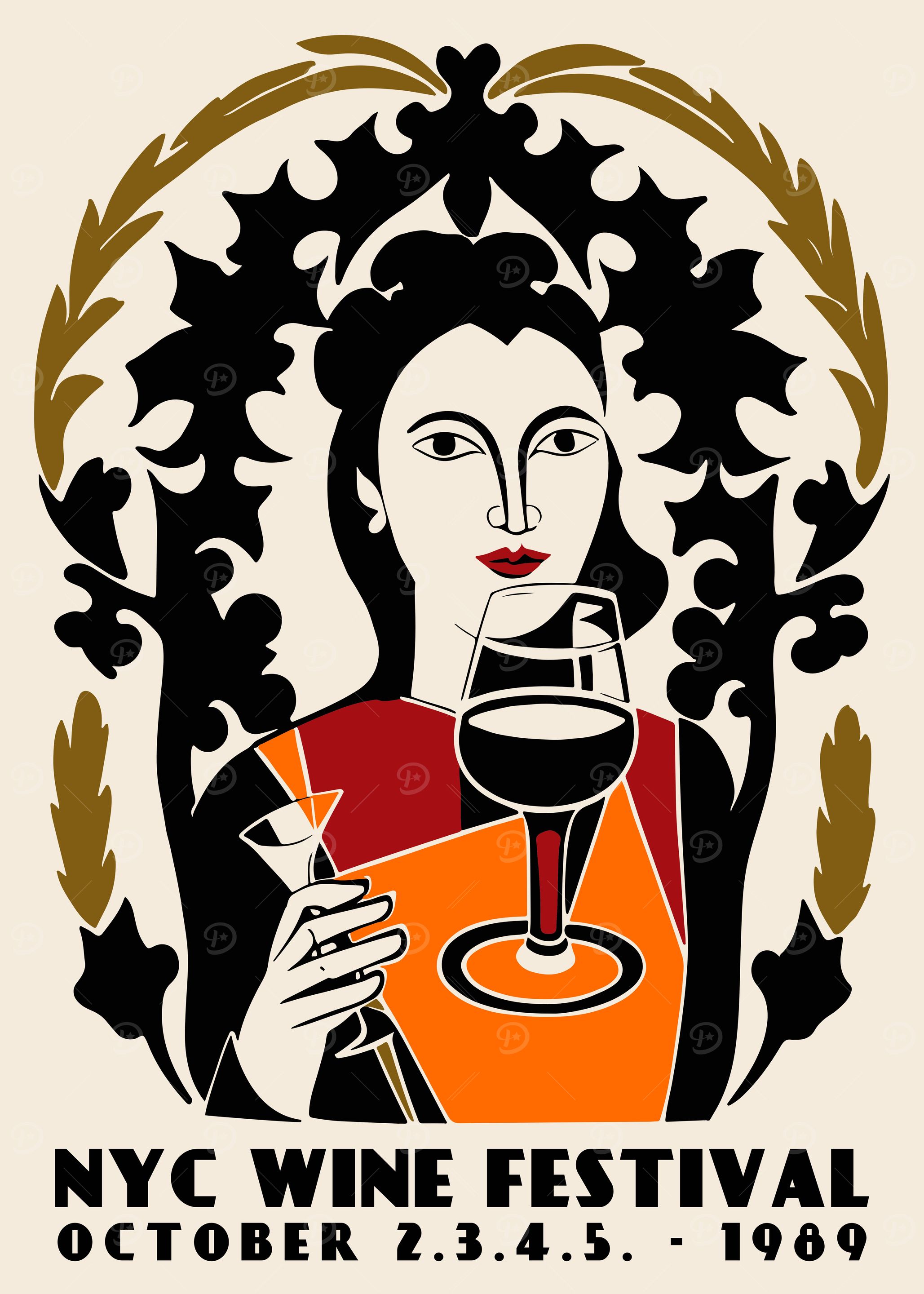 1989 NYC Wine Festival Art