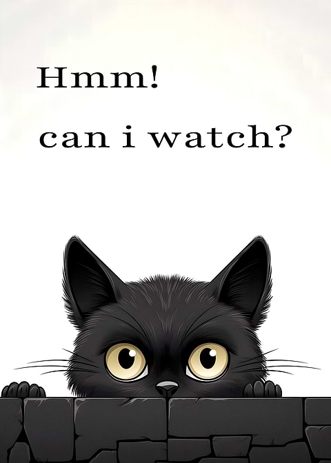Can I Watch — funny metal wall sign