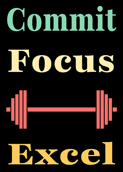 Commit Focus Excel — metal poster wall art