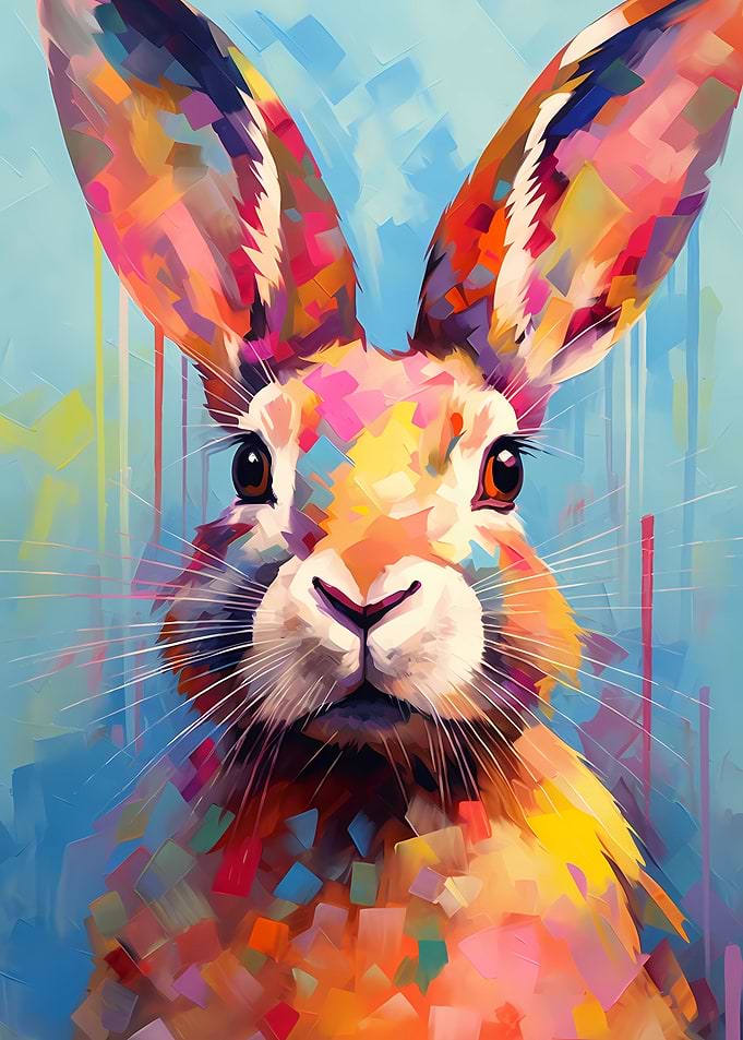 Rabbit Abstract Bunny