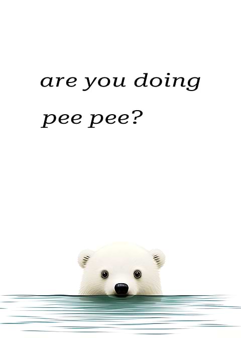 Pee Pee — funny metal wall sign