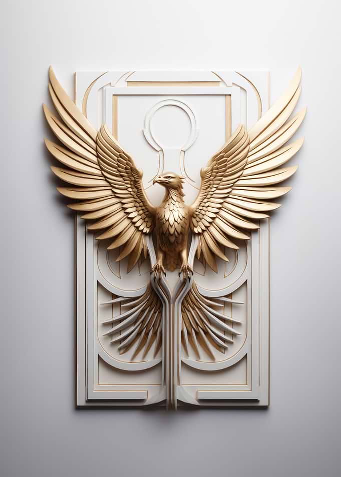 Mystical Phoenix Art Deco