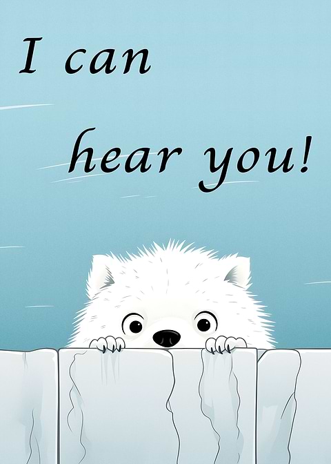 I can hear you — funny metal wall sign