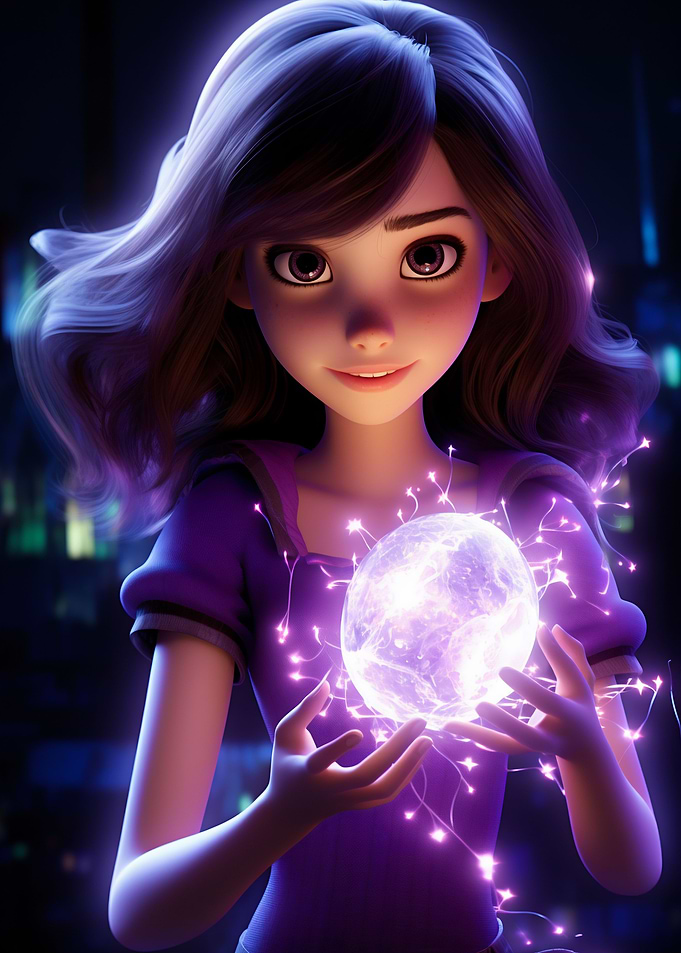 Girl holding chakra