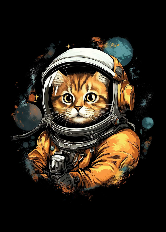 Space Astronaut Cat Lover