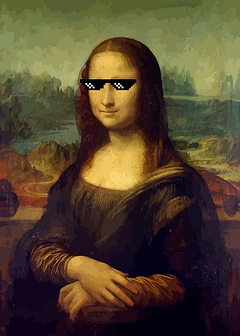 Funny Mona Lisa Sunglass