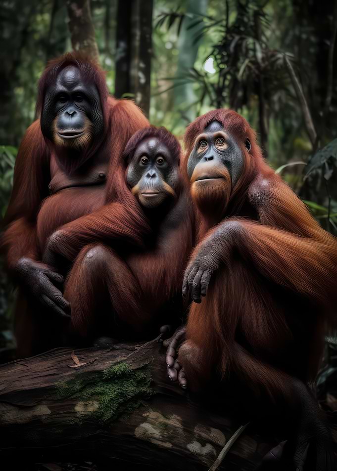 Wild orangutan