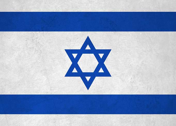 Flag of Israel on Wall
