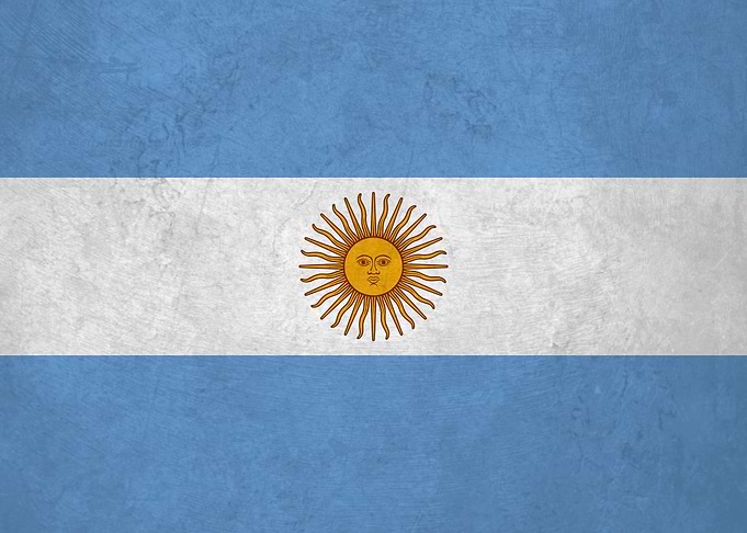 Flag of Argentina on Wall