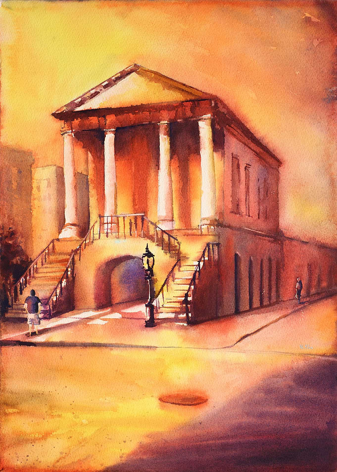 Charleston SC skyline art